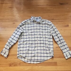 Izod Blue and Cream Casual Button Down Shirt